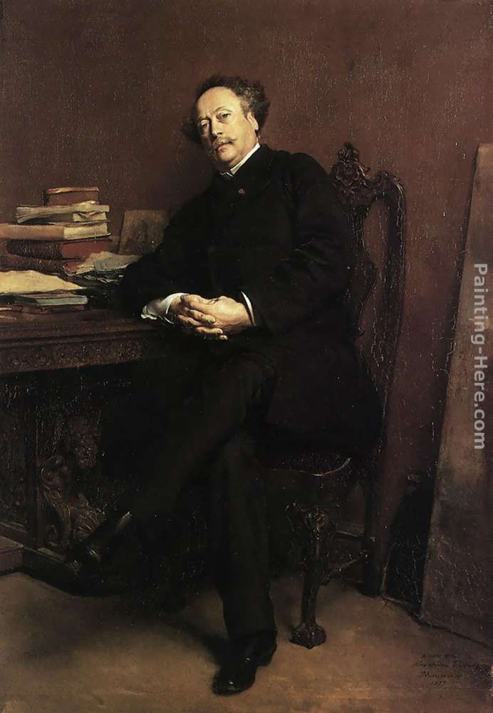 Portrait of Alexandre Dumas, Jr painting - Jean-Louis Ernest Meissonier Portrait of Alexandre Dumas, Jr art painting